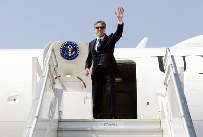 US Secretary Of State, Anthony Blinken Arrives Abuja, Set To Meet President Tinubu