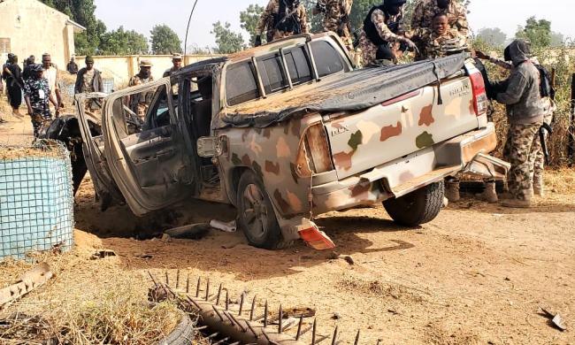 Military Vehicle Explodes After Running Over IED Planted By Boko Haram