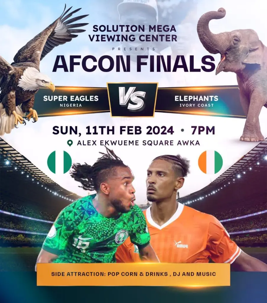 AFCON Final: Soludo Sets Up Viewing Centre In Anambra, Promises Free Drinks