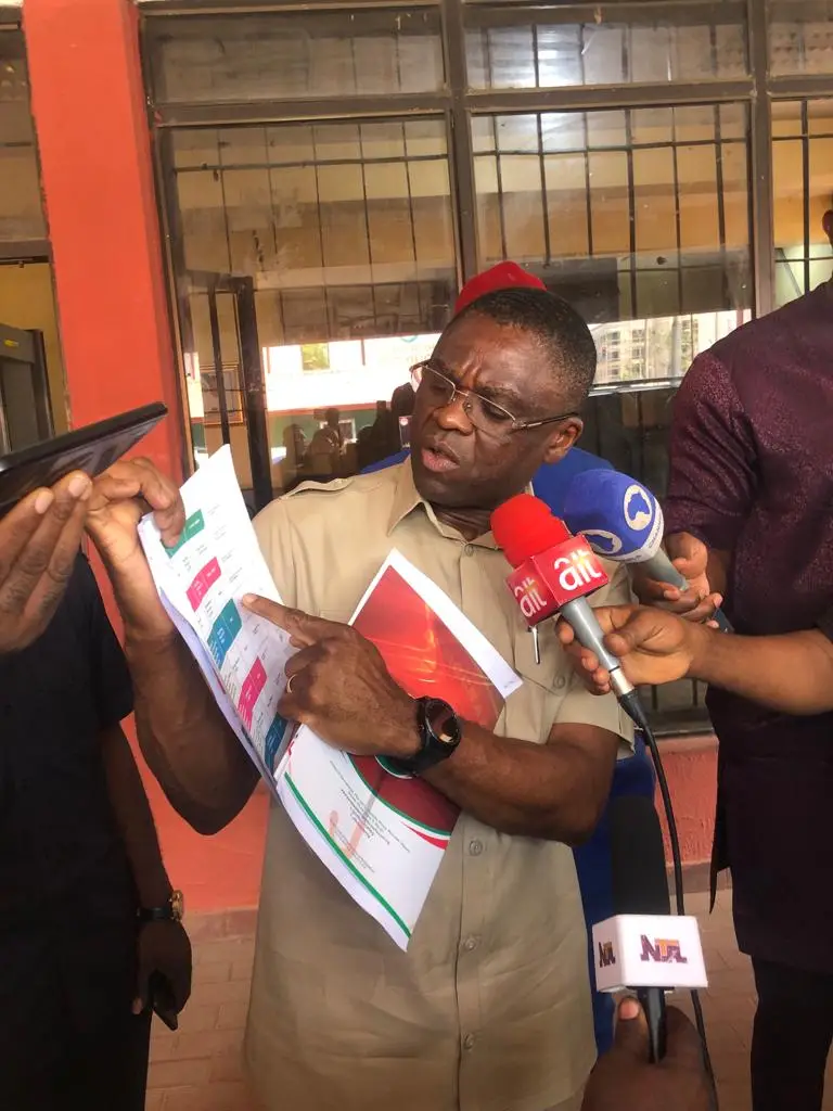 Drama As Edo Deputy Gov, Philip Shaibu Storms PDP Headquarters, Demands Certificate Of Return (Photos)