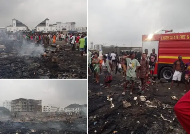 Gas Explosion Razes Acres Of Makeshift Structures In Lekki