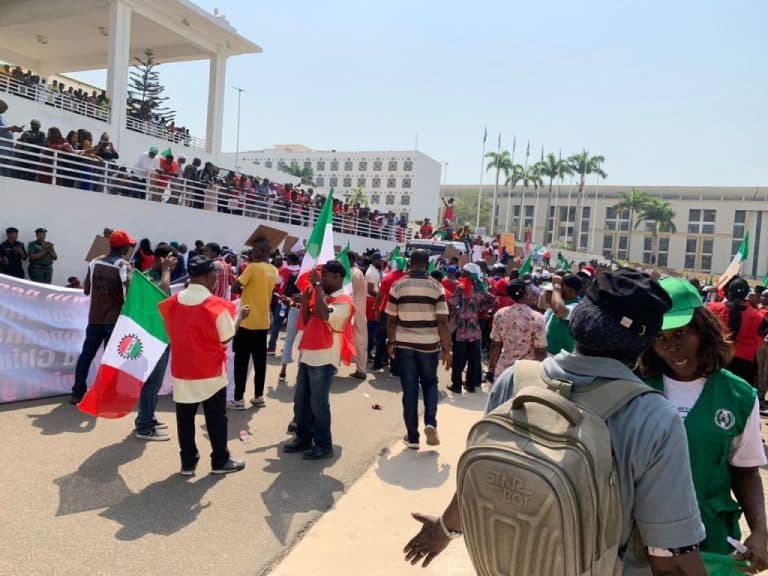 NLC Protesters Flood National Assembly [Photos]