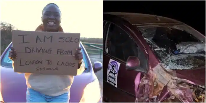 London To Lagos Solo Driver, Pelumi Nubi Involved In Ghastly Accident [Video]
