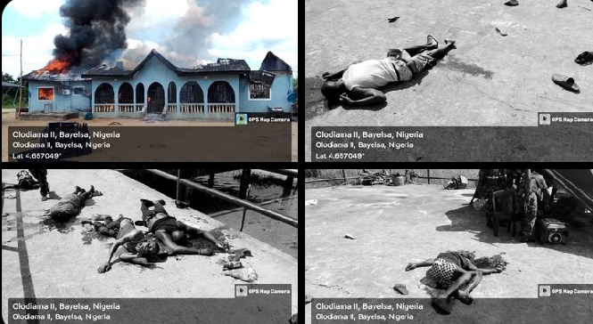 Nigerian Soldiers K!ll Residents Burn Down Houses In Bayelsa Community