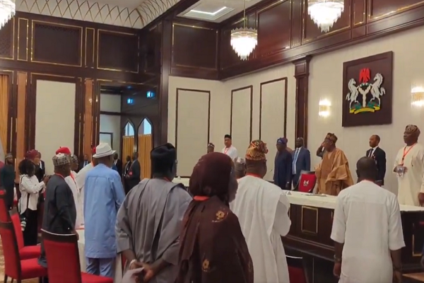 Just In: Tinubu Presents APC Flag To Edo Governorship Candidate, Okpebholo