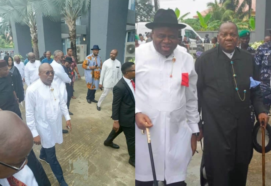 Fubara, Diri, Others Dignitaries Arrive Rivers Community For Wigwe’s Burial (Photos)