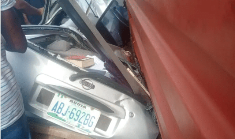 Tension As Container Crushes Woman To Death In Lagos