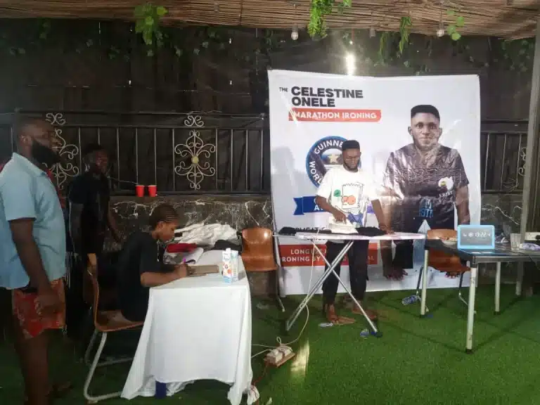 Nigerian Man Begins 150-Hour Ironing Marathon To Break Guinness Record