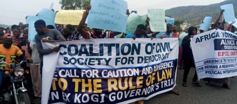 Kogi Youths Protest Planned Arrest Of Yahaya Bello By EFCC