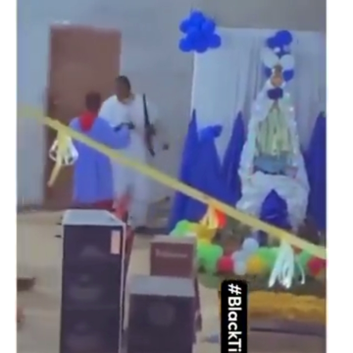 Moment Nigerian Cleric Fire AK47 Inside Church While Service Is Ongoing [Video]