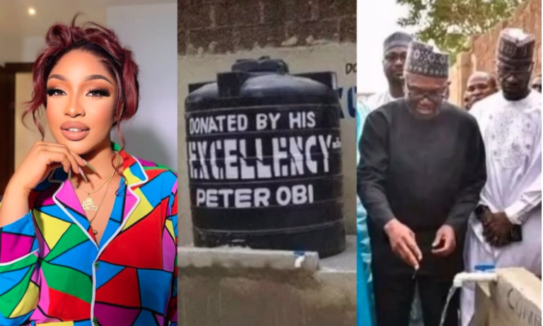 I’m Deeply Disappointed’ – Tonto Dikeh Knocks Peter Obi Over Quality Of Boreholes Donated To Northern Communities