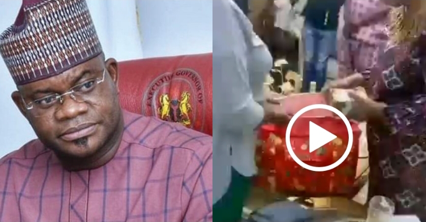 Video Of Yahaya Bello’s Wife Dolling Out ₦1 Million To Ex-Governor’s Aides Emerges [Watch]