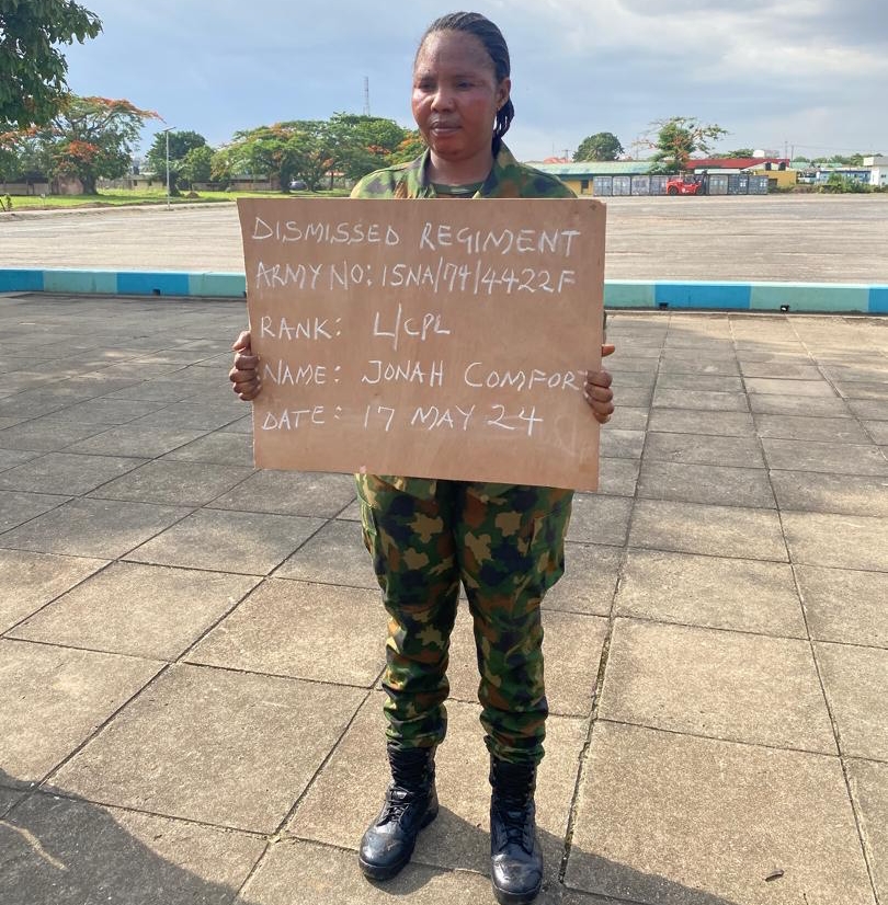 Female Soldier Dismissed For Stealing 'N35Million Gold Jewellery' From Nigerian Army General’s Wife