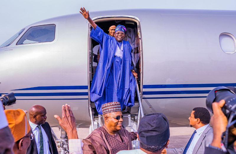 Tinubu Arrives Lagos For Flag Off Of Lagos-Calabar Coastal Highway, Other Projects
