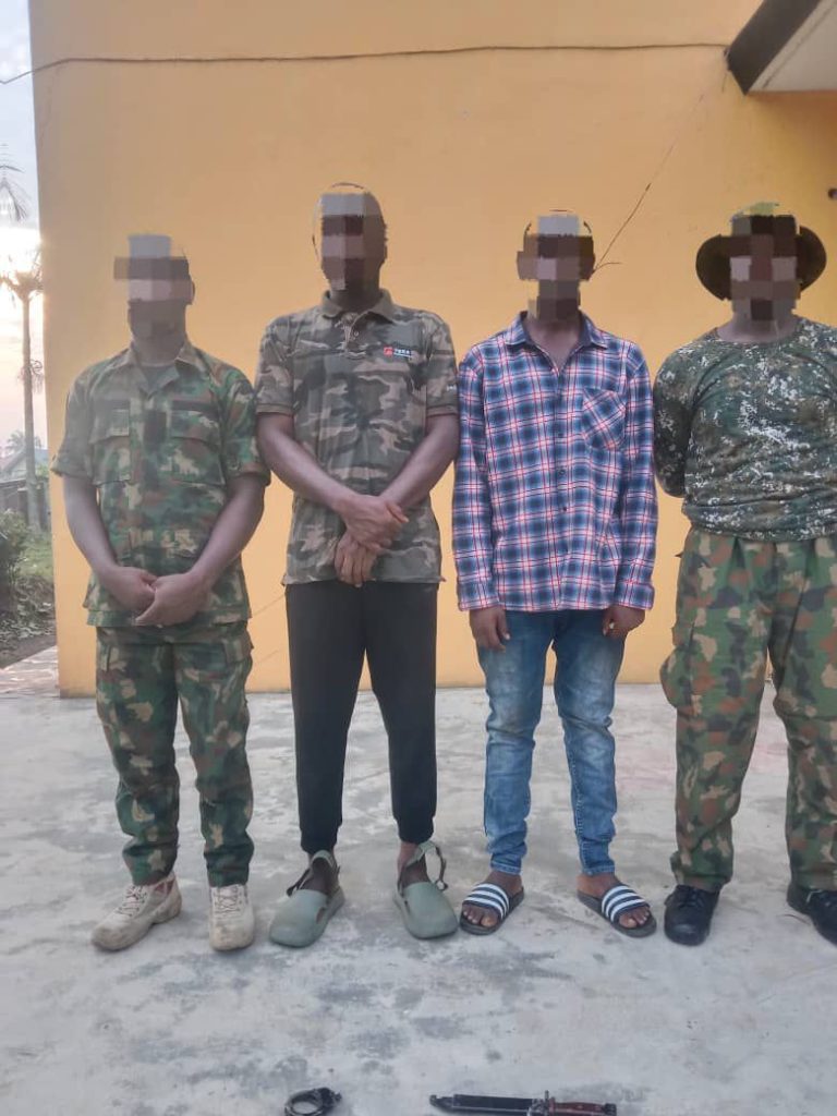 Police Nab 4 Suspected Kidnappers In Military Uniform In Akwa Ibom