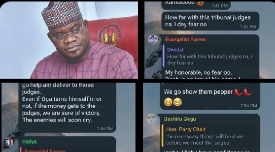 Exposed: Leaked WhatsApp Chats Show Fleeing Kogi Ex-Governor, Yahaya Bello Is Plotting To Bribe Judges With Wads Of Dollar Bills [Photos]