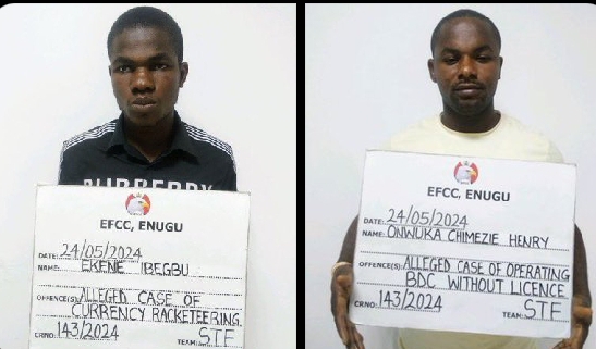 EFCC Arraigns Fake BDC Operator, One Other For Currency Racketeering In Enugu