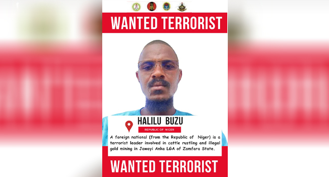 BREAKING: Military Declares Halilu Buzu Wanted For Terrorism, Illegal Arms Supplies