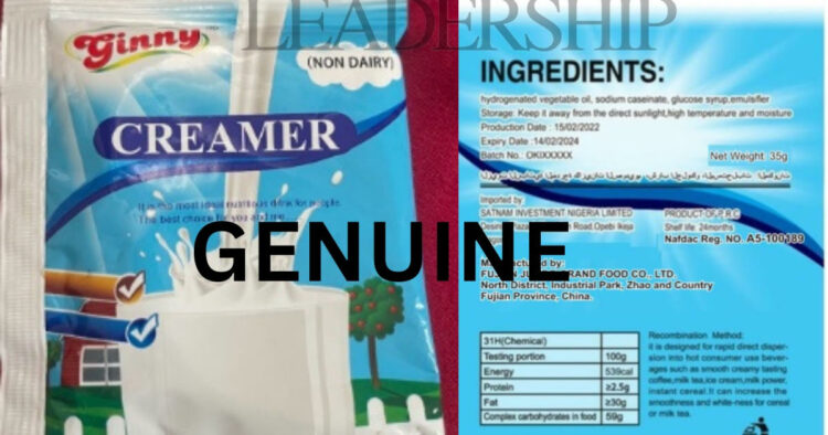 NAFDAC Raises Alarm Over Fake Ginny Milk In Circulation