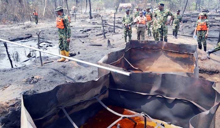 Army Destroys 14 Oil Vessels, Arrest Suspected Oil Thieves In Abia