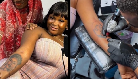 Chivido2024: Lady Gets A Tattoo Of Davido And Chioma As A Tribute To Their Epic Wedding, Netizens Reacts