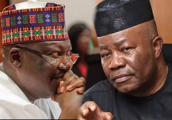 Akpabio, Lawan Engage In Heated Argument During Senate Plenary