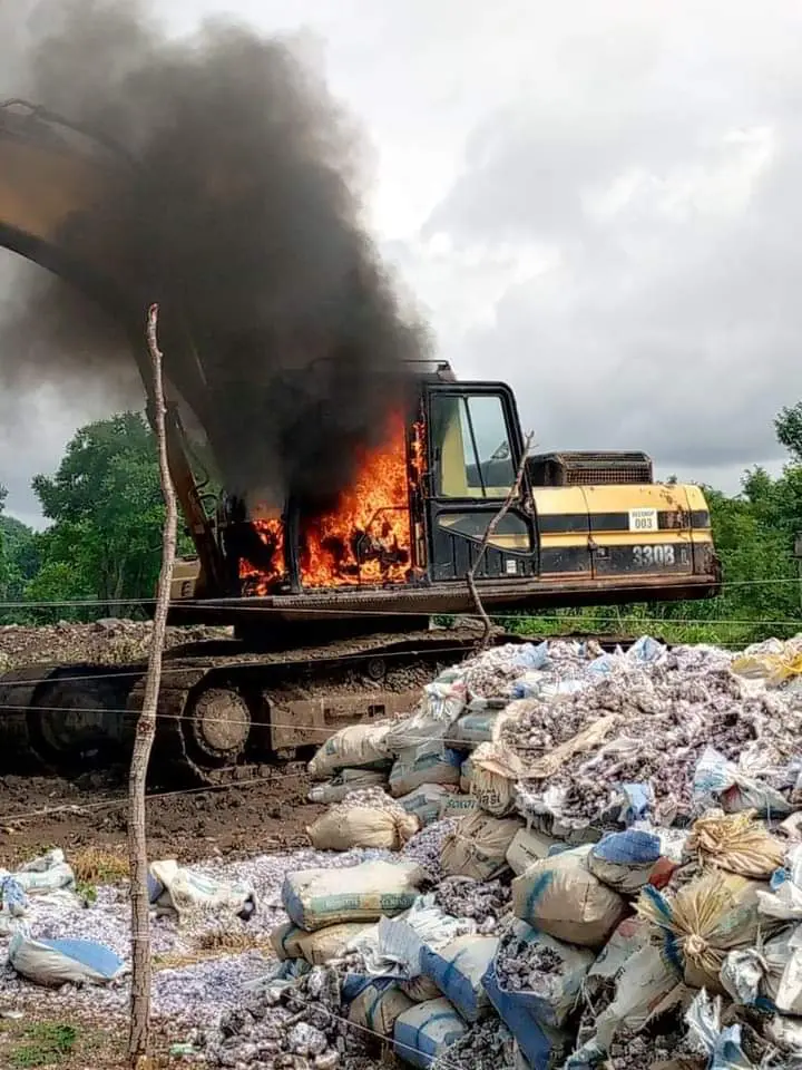 Taraba Govt Taskforce Burns Down Mining Camp [Photos]