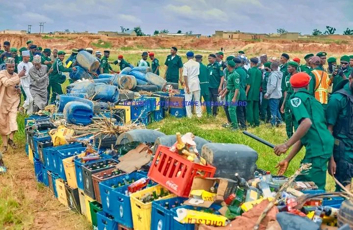 Katsina Hisbah Officials Destroy Alcohol, Drugs Worth N60 Million