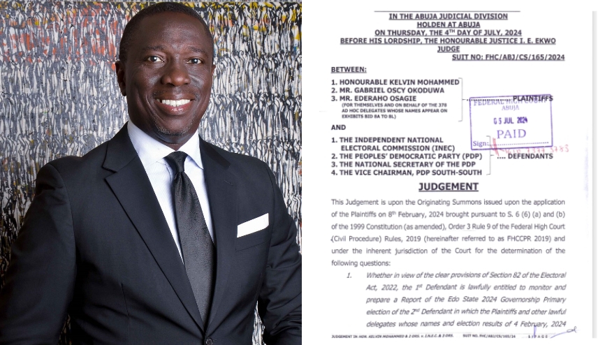 Certified True Copy Of Ruling Reveals No Order Cancelled Edo PDP Primary Election