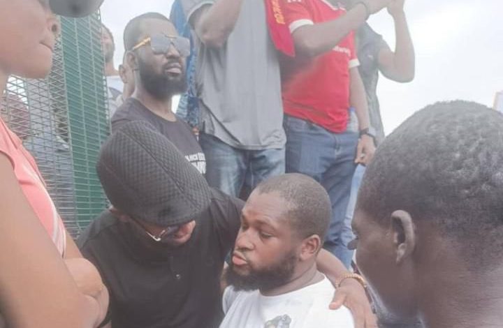 Moment Atiku’s Son Joined Hunger Protest in Lagos [PHOTOS]