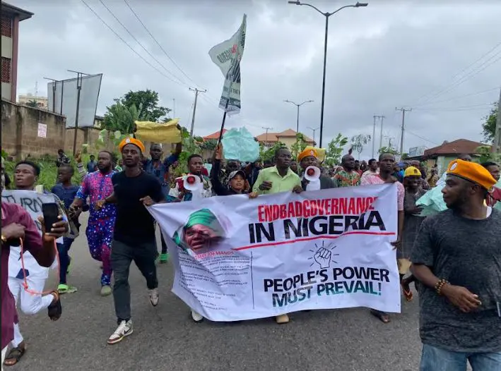 BREAKING: Nigerians Continue Massive Nationwide Protests Against Hunger (Day 2)