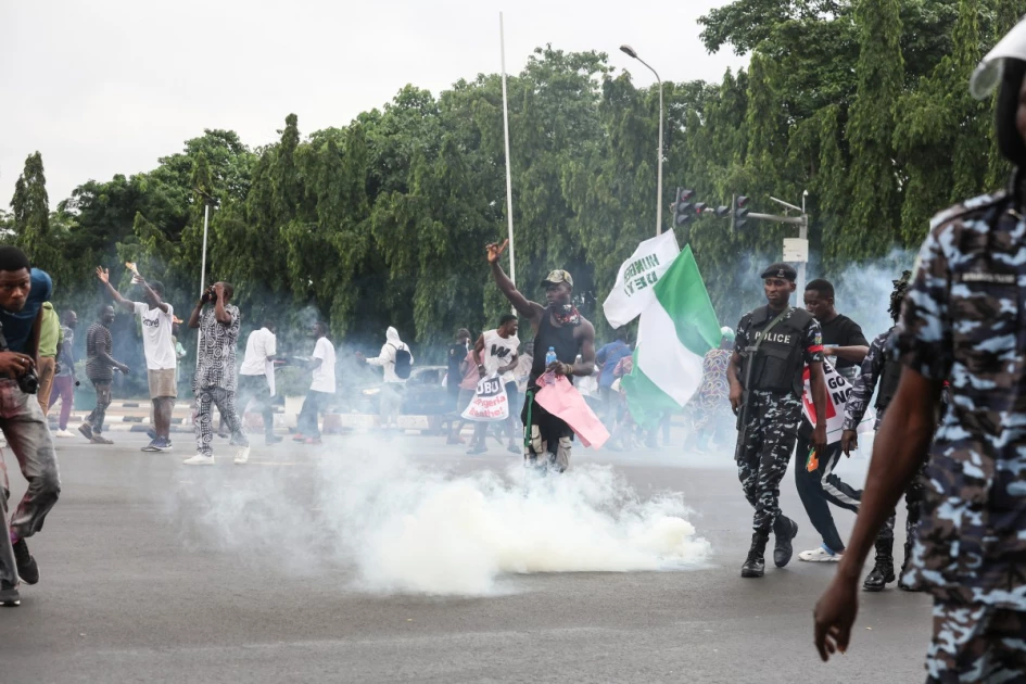 Video Of A Young Man Throwing Back Tear Gas To The Police In Kaduna Surfaces Online [Watch]