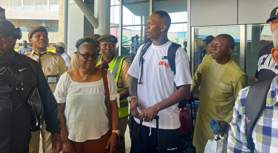 UFC Star Israel Adesanya Arrives In Lagos [Photos]
