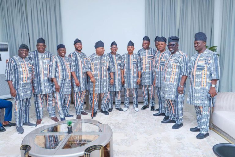 Kogi Governor, Ododo Meets PDP Governors, Flaunts Matching Outfit as Defection Rumors Rise [PHOTO]