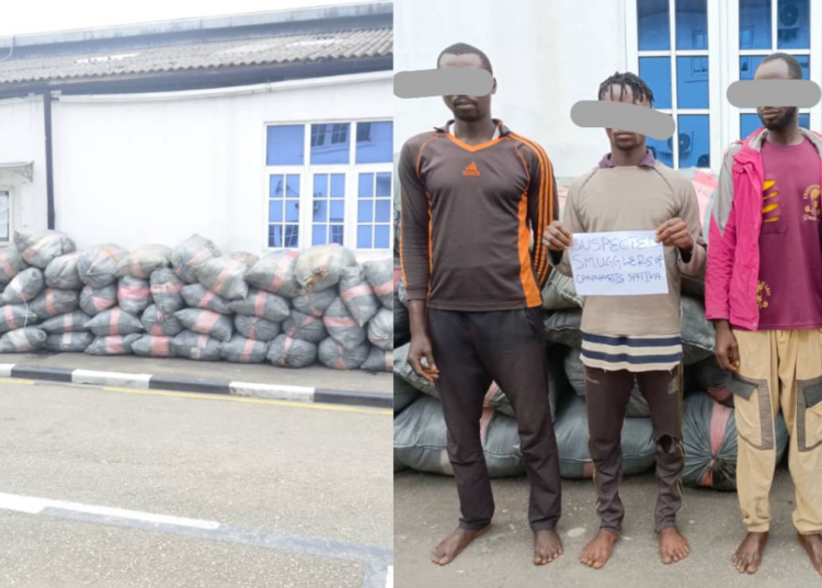 Navy Arrests Ghanaians, Beninoise With 72 Bags Of Cannabis In Lagos