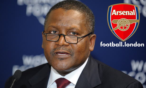 I Regret Not Buying Arsenal, I Am Their Biggest Fan — Dangote