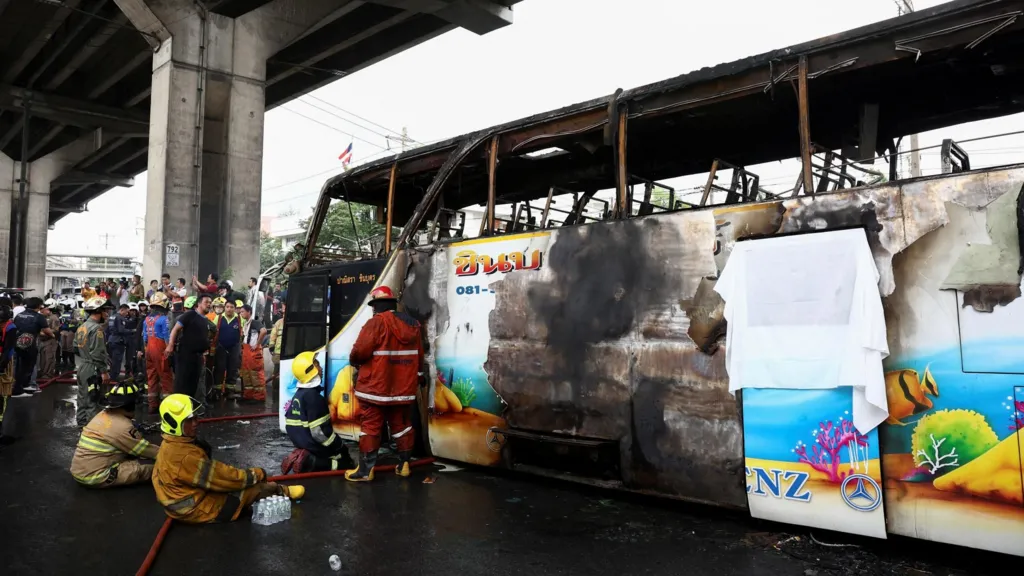 BREAKING: Over 20 Children Feared Dead As School Bus Catches Fire 