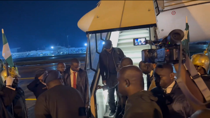 BREAKING: President Tinubu Finally Returns to Abuja [VIDEOS]