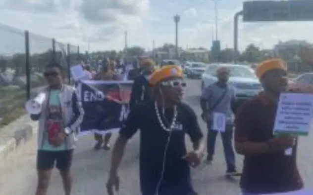 BREAKING: Police Disperse Protesters With Tear Gas During #EndSARS 4th Anniversary Rally At Lekki Toll Gate