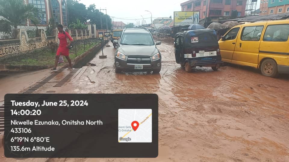 Just In: Relief as Senator Tony Nwoye inspects the recent Rehabitated Onitsha- 33-College- Nwafor Orizu- Umueri Road In Anambra North [Photos]