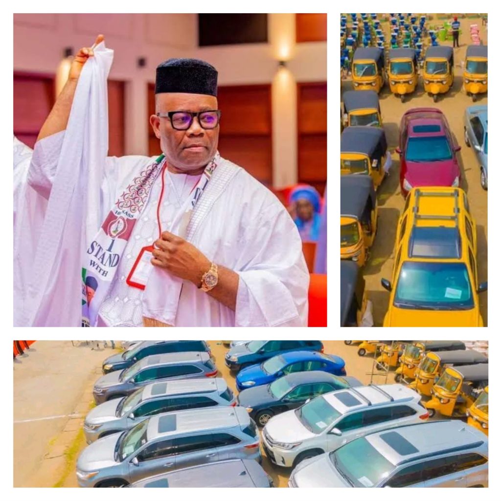 Akpabio Empowers Akwa Ibom North West Constituents with Sewing Machines, Keke, Cars, and More [Photos]