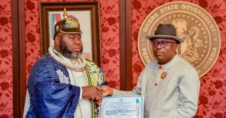 Gov Fubara Confers Staff of Office on Asari Dokubo, Three Other Recognized Monarchs [Photos]