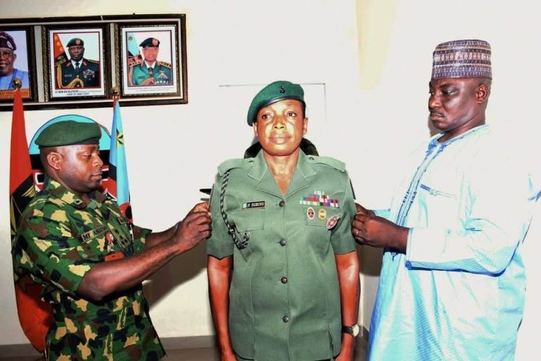 Hajara Egbunu Becomes First Female Soldier In Infantry Corps To Attain Warrant Officer