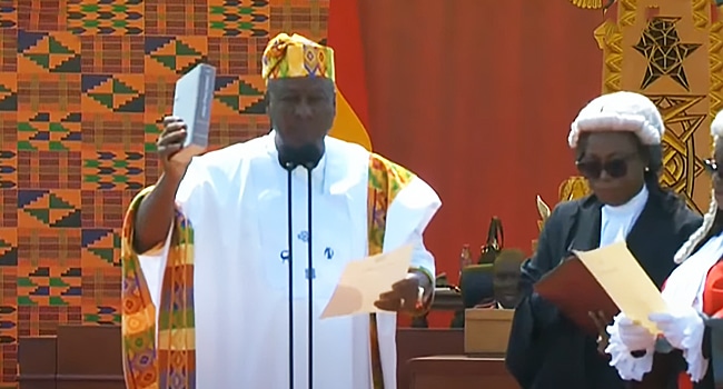 BREAKING: John Mahama Sworn In As Ghana President, Nigerian Leaders Show Solidarity