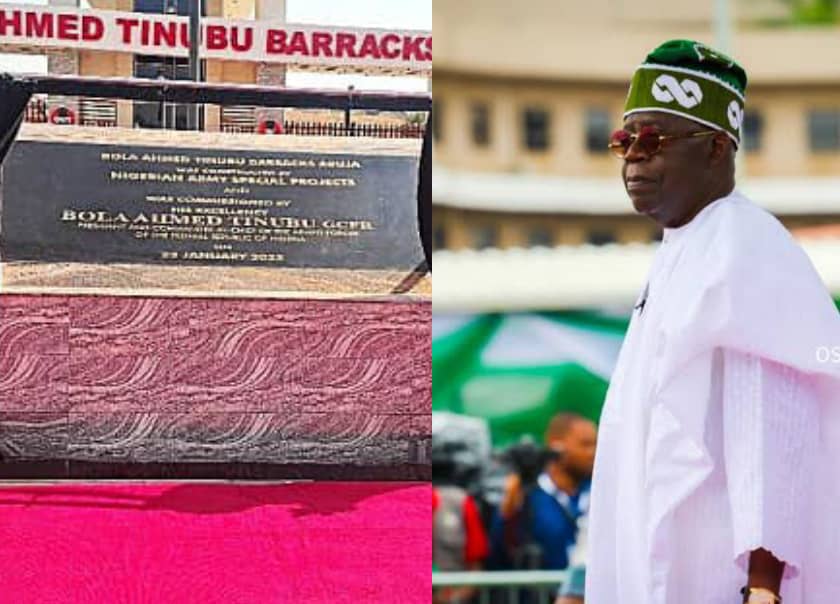 BREAKING: Tinubu Commissions 'Bola Ahmed Tinubu Barracks'