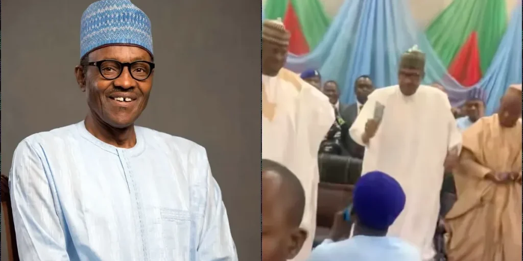 Outrage As Former President, Buhari Gifts Dollars To Singer In Katsina