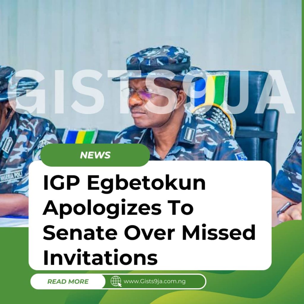 IGP Egbetokun Apologizes To Senate Over Missed Invitations
