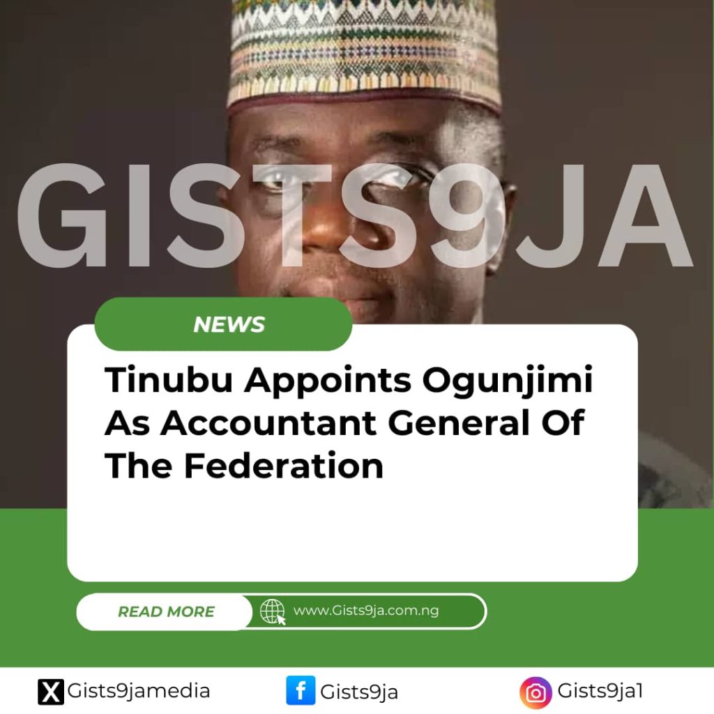 Tinubu Appoints Ogunjimi As Accountant General Of The Federation