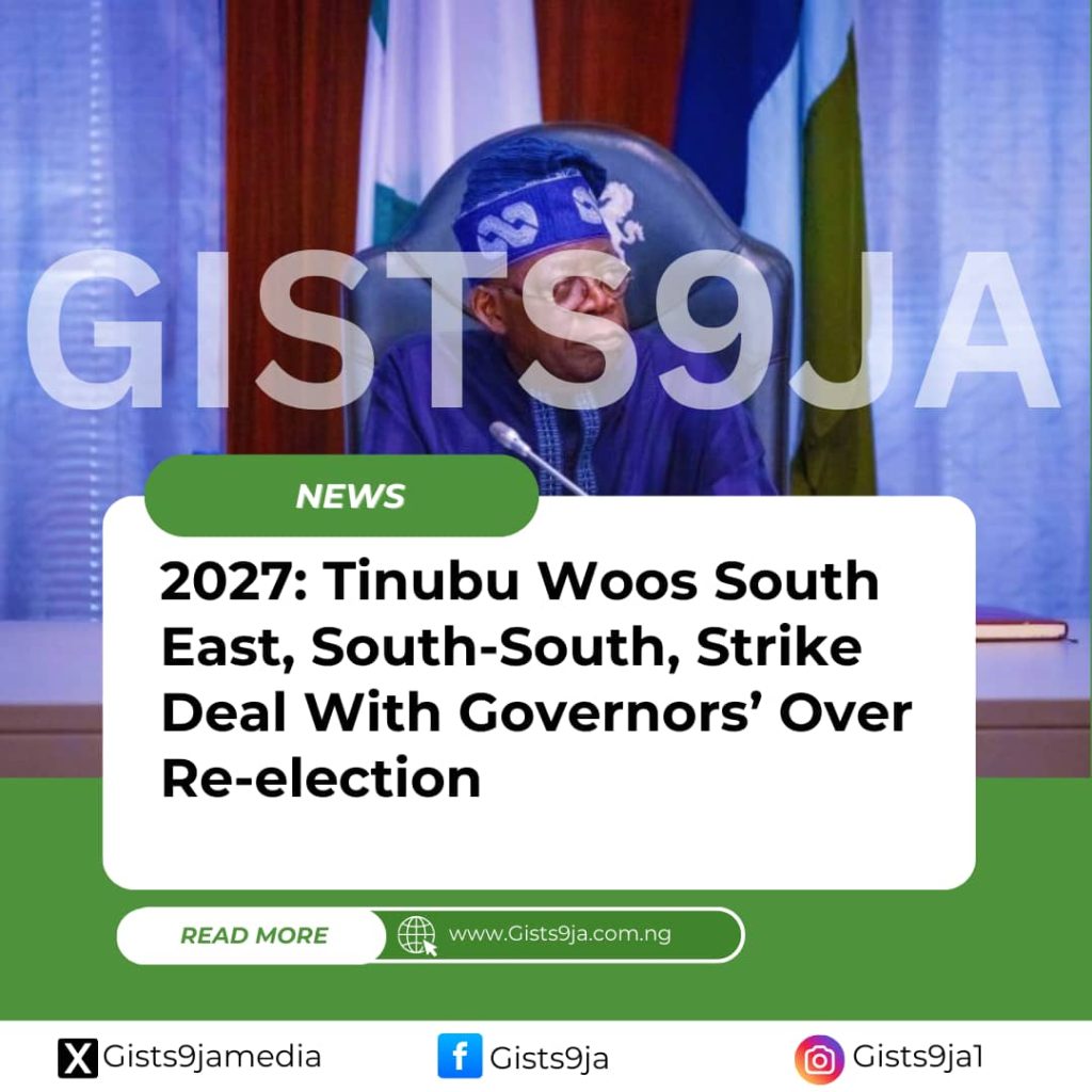 2027: Tinubu Woos South East, South-South, Strike Deal With Governors’ Over Re-election