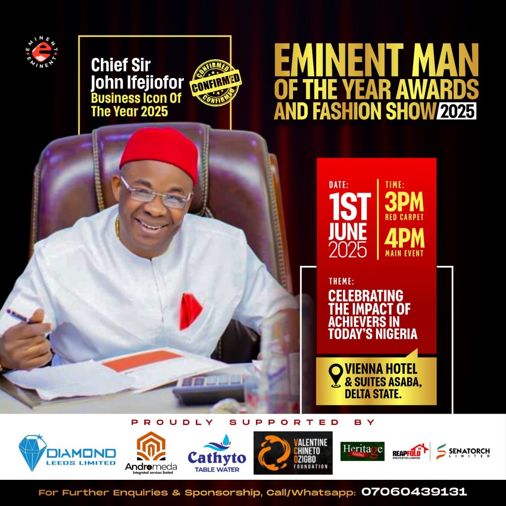 Legend Interiors Boss, Chief Sir John Ifejiofor, to be Honored as Business Icon of the Year 2025 by Eminent Magazine